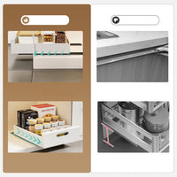 Organisateur de tiroir de cuisine Garvee en acier au carbone extensible et robuste, sans perçage, pour la cuisine et la salle de bain, léger