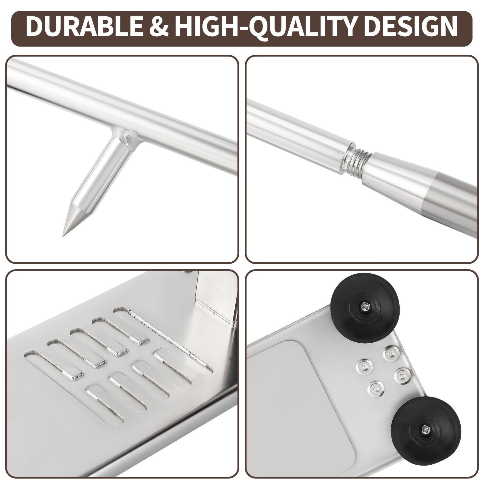 Couteau à huîtres Garvee, ouvre-huîtres professionnel en acier inoxydable, réglable, argenté, idéal pour les restaurants et la maison.