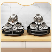 Étagère de rangement rotative Garvee, plateau tournant rond en métal, organisateur de comptoir de cuisine, rotation à 36°, noir