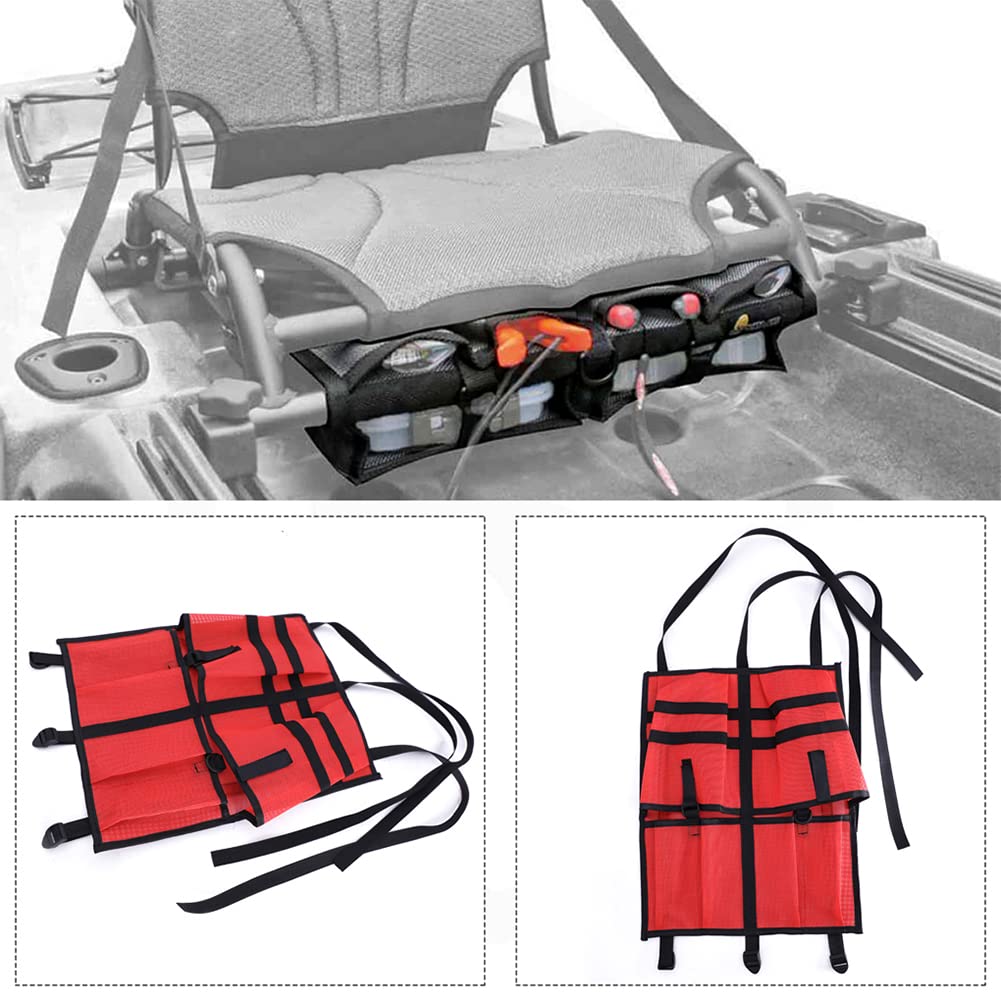 Sac de rangement pour kayak Garvee avec sangle réglable, matériau durable, organisateur sous le siège, idéal pour les sports nautiques, noir
