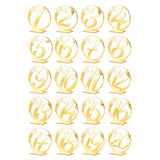 Numéros de table de mariage Garvee, cartes dorées à effet miroir avec support, décoration élégante pour événements, numéros de 1 à 20, réception traiteur