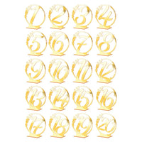 Numéros de table de mariage Garvee, cartes dorées à effet miroir avec support, décoration élégante pour événements, numéros de 1 à 20, réception traiteur