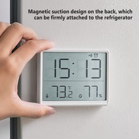 Réveil numérique LED Garvee avec aimant, affichage de la température et minuteur pour chambre et bureau, blanc, plastique