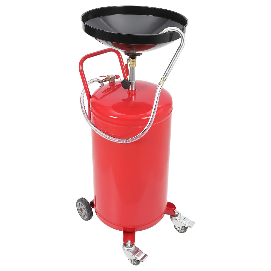 Bac de vidange d'huile Garvee de 75 litres (20 gallons) avec réglage en hauteur, pneumatique, robuste et équipé de roues pour atelier et garage.