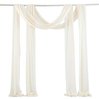 Rideau de tulle d'extérieur Garvee pour arche de mariage, tissu gaze 60 x 550 cm, blanc ivoire, matière douce