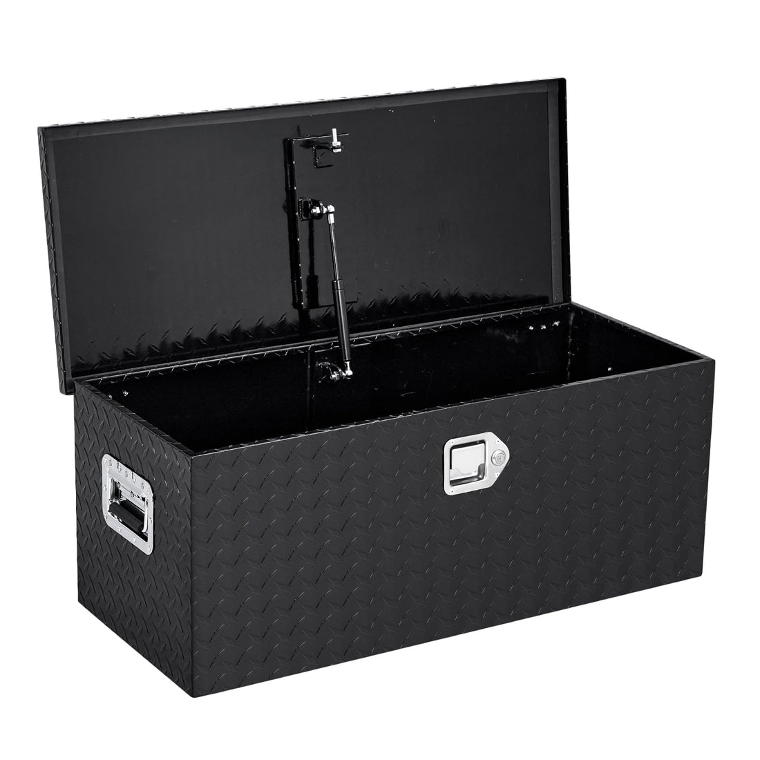Coffre à outils Garvee 36 pouces pour plateau de camionnette, en tôle d'aluminium striée robuste et résistante aux intempéries, avec serrure, pour pick-up, remorque et camping-car.
