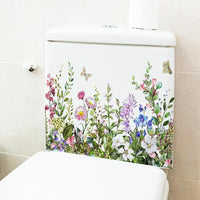 Garvee Autocollants pour siège de toilette, motif feuilles vertes, 29 x 22 cm, pour salle de bain