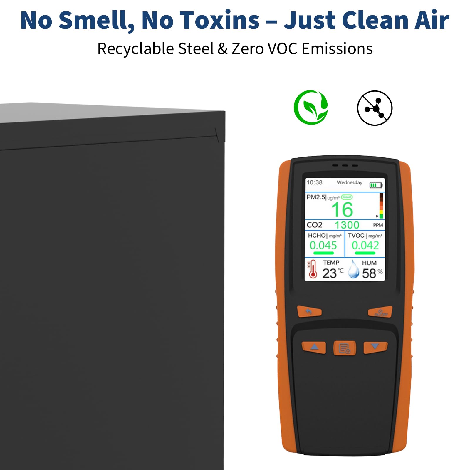 Garvee Classeur métallique à 2 tiroirs avec serrure, robuste, conception anti-basculement, acier de 0,6mm, revêtement en poudre
