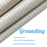 Drap Garvee Aardings avec fibres d'argent, conducteur, 95 % coton, matière douce, 153 x 203 cm, pour un meilleur sommeil