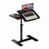 Garvee Table De Lit Réglable En Hauteur avec Roulettes, Plateau Inclinable, Acier Robuste pour Usage Hospitalier et Domicile, Mobilité Fluide - Noir