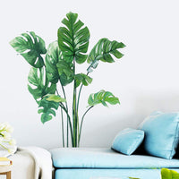 Garvee Stickers muraux décoratifs Plantes Tropicales, vinyle vert, pour salon, chambre, cuisine, salle de bain, 30 × 90 cm