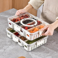 Organisateur de réfrigérateur Garvee avec couvercle, empilable pour fruits, légumes, aliments et boissons, pratique et transparent