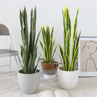 Plante serpent artificielle Garvee 40 cm, réaliste, facile d'entretien, pot en plastique, décoration tropicale d'intérieur pour bureau ou salon, verte