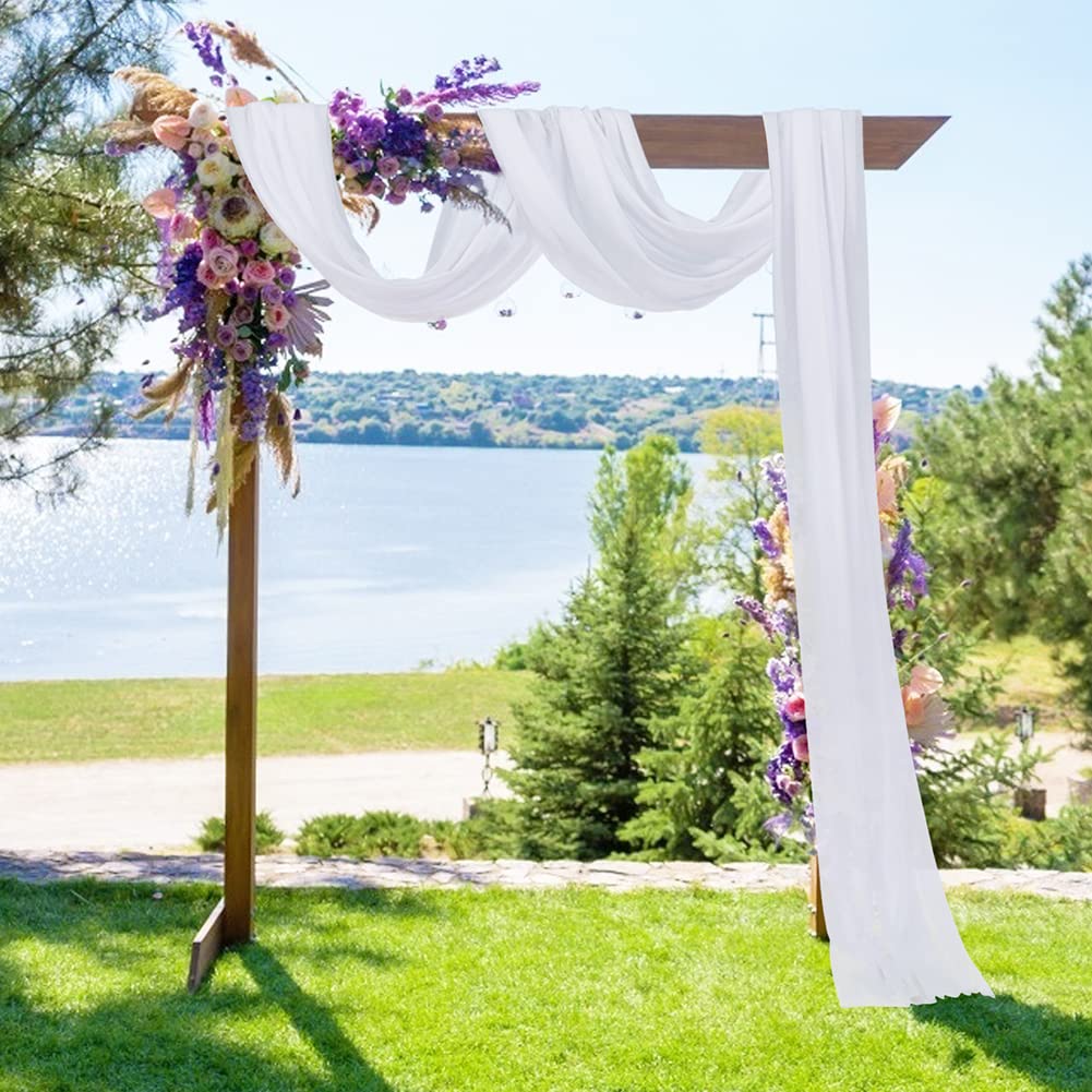 Tissu Garvee pour arche de mariage, drapé en mousseline extensible pour cérémonie et fête, 60 x 550 cm, élégant, brillant et doux.