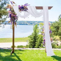 Tissu Garvee pour arche de mariage, drapé en mousseline extensible pour cérémonie et fête, 60 x 550 cm, élégant, brillant et doux.
