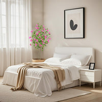 Bougainvillier artificiel Garvee de 1,5 m avec feuilles en soie et tronc en bois naturel, vert, idéal pour la décoration de bureau et de maison.