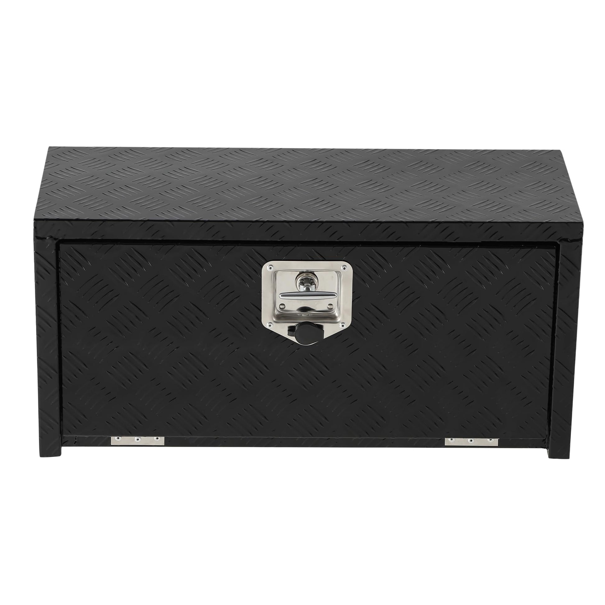 Garvee Coffre sous châssis en aluminium robuste 76 x 30 x 36 cm, rangement étanche noir pour pick-up, camping-car et remorque