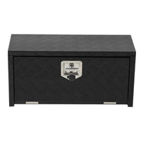 Garvee Coffre sous châssis en aluminium robuste 76 x 30 x 36 cm, rangement étanche noir pour pick-up, camping-car et remorque