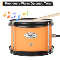 Batterie Garvee 3 pièces pour enfants avec cymbales et pédale de grosse caisse, pour garçons et filles, hauteur 74 cm, jaune