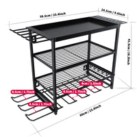 Organisateur d'outils électriques Garvee, support mural à 4 niveaux avec porte-perceuses, construction métallique robuste, gain de place, noir, pour atelier et garage