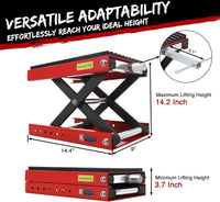 Garvee Cric élévateur professionnel pour moto, support de maintenance jusqu’à 544 kg, plateforme antidérapante, hauteur réglable, idéal atelier et garage