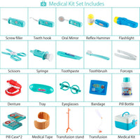 Garvee Jouet de dentiste - Coffret de docteur pour enfants - 20 pièces - Outils réalistes en plastique - Jeu de rôle pour la classe préscolaire