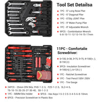 Coffret à outils Garvee 800 pièces – acier au chrome-vanadium, chariot à roulettes, idéal pour la maison, le bricolage et l'atelier