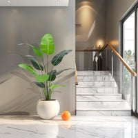 Garvee Oiseau de Paradis Artificiel 152 cm en Polyester, Pot Noir Stable, Plante Réaliste et Durable pour Maison et Bureau