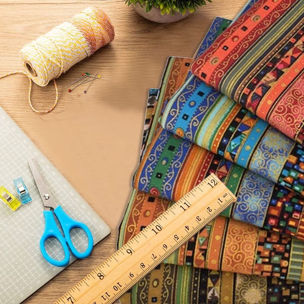 Garvee Lot de 5 coupons de tissu en coton à imprimé ethnique, 25 x 20 cm, multicolore, pour patchwork et projets de couture DIY