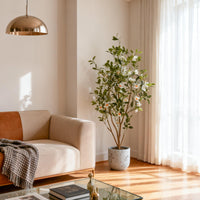 Lot de 2 arbres artificiels d'intérieur Garvee de 1,20 m, réalistes, sans entretien, durables, polyvalents et verts.