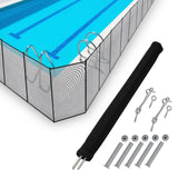 Garvee Clôture De Piscine 122 cm x 32,92 m Barrière De Sécurité Modulable Maille Résistante 320GSM Cadre Aluminium Léger Jardin Et Piscine
