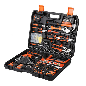 Coffret d'outils Garvee 236 pièces avec cliquet et tournevis pour réparation automobile et bricolage, poignées en acier et TPR, portable, coffret en plastique, 45 cm, noir
