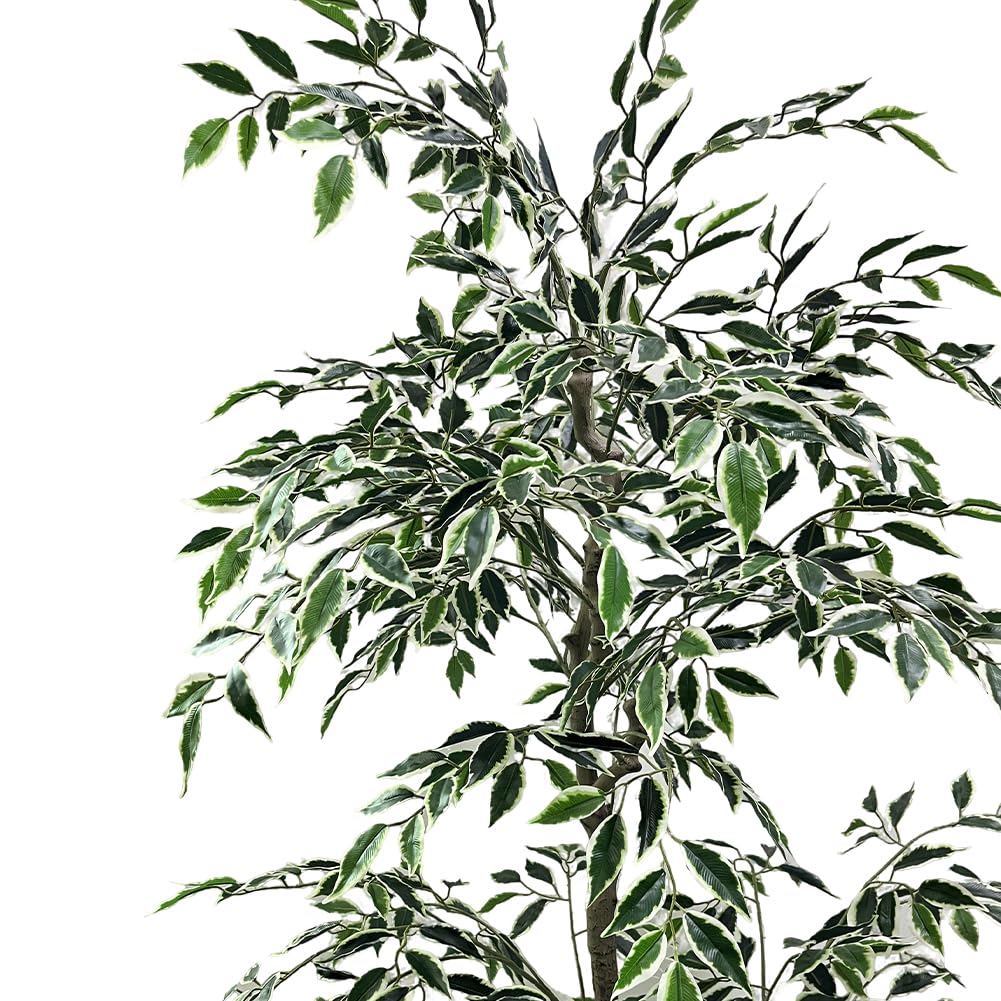 Ficus artificiel Garvee, 150 cm, grande plante artificielle en pot, vert, pour intérieur, maison, bureau, jardin