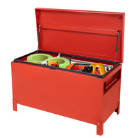 Garvee Coffre à Outils de Chantier 91 × 38 cm, Armoire de Rangement Industrielle en Aluminium, Rouge Bordeaux, pour Outils et Équipement