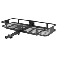 Panier de remorque pliable en acier Garvee 60" x 20" x 5" (152 x 51 x 13 cm), résistant à la rouille, pour voiture et camping, compatible avec barre de remorquage 2", noir