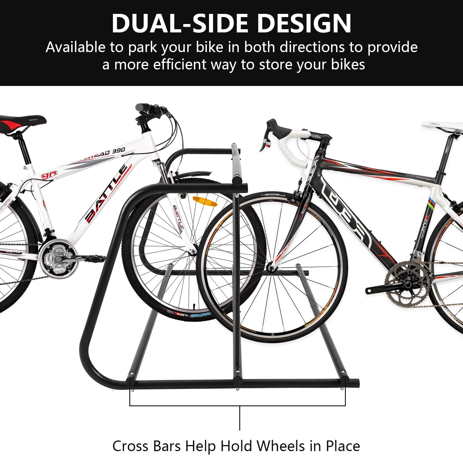 Porte-vélos Garvee, lot de 10, acier thermolaqué, pour garages et événements, 155 cm, robuste et résistant aux intempéries