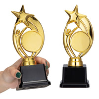 Trophée Garvee Étoile d'Or avec autocollants à personnaliser pour compétitions et fêtes, 21,6 cm, or