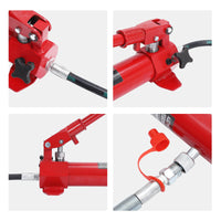 Cric hydraulique portatif Garvee 4 T - Construction robuste, tuyau d'huile de 1,4 m, valise de transport à roulettes, pour voiture, atelier, agriculture