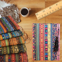 Garvee Lot de 5 coupons de tissu en coton à imprimé ethnique, 25 x 20 cm, multicolore, pour patchwork et projets de couture DIY