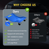 Ensemble de chariots à roues Garvee – Roues en acier de 8,9 cm, capacité de charge de 2268 kg, robuste et polyvalent