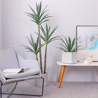 Plante artificielle Garvee en bois de fer brésilien, 1,80 m, arbre de jardin à 5 troncs, flexible et facile d'entretien, en polyéthylène, pot élégant pour la décoration intérieure et extérieure, vert.