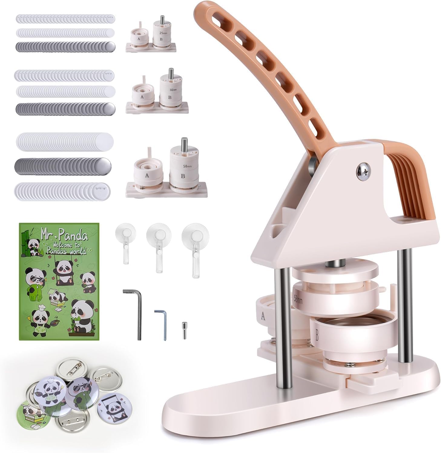 Machine à boutons Garvee – Machine à boutons 25/32/58 mm en plastique ABS pour enfants, projets de loisirs créatifs et cadeaux DIY