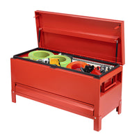 Garvee Coffre à Outils de Chantier 122 × 51 cm avec Tiroir, Armoire de Rangement Industrielle en Aluminium, Rouge Bordeaux, pour Outils et Équipement