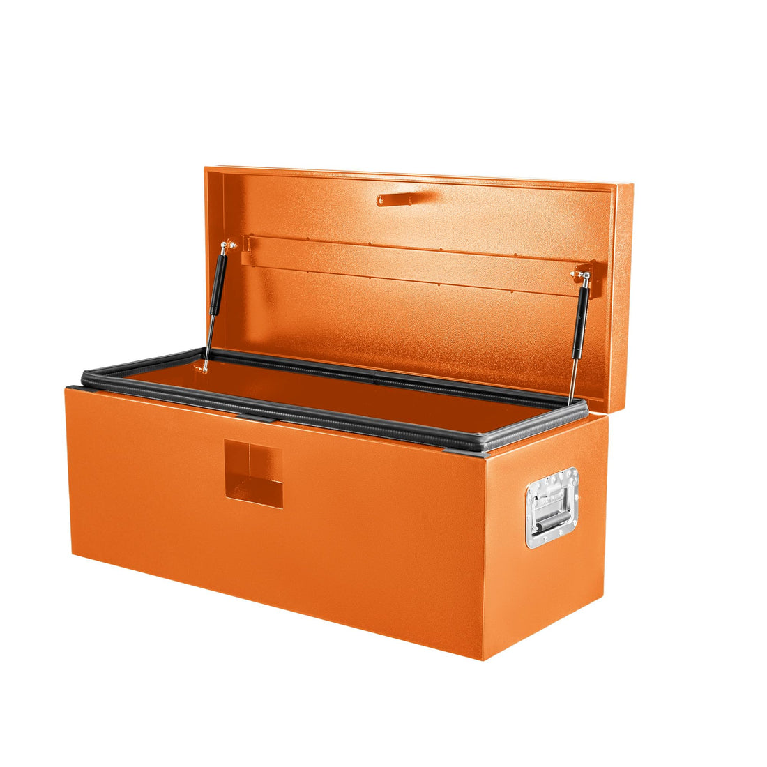 Garvee Coffre à Outils HHF 12 Gauges 38 × 38 × 91 cm, Fer Renforcé, Organisateur Étanche, pour Remorque et Camping-car, Orange