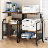Garvee support pour imprimante mobile grand format avec prises de courant et ports usb pour le bureau et la maison, 52 × 40 × 80 cm, structure en métal et bois MDF vert