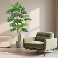 Plante artificielle Monstera Garvee de 1,80 m en polyester de haute qualité, décoration intérieure pour salon ou bureau, verte