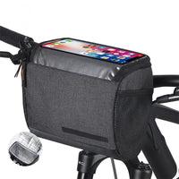 Sacoche de cadre avant de vélo multifonctionnelle étanche Garvee Fietsstuurtas 4,5 L pour VTT et randonnées en plein air, noire