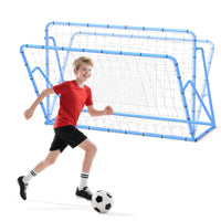 Filet de rebond de football Garvee 1,8 x 1,2 m, cadre en acier robuste et réglable, résistant aux intempéries, bleu, pour jardin et terrain de jeu