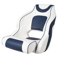 Siège de bateau haut Garvee avec accoudoirs, coussin relevable pliable pour bateaux de pêche et pontons, ergonomique, résistant aux intempéries, charnières en aluminium, antirouille