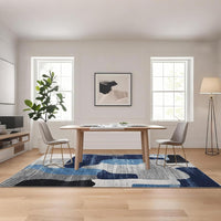 Tapis de salon moderne abstrait Garvee 160 x 230 cm, à poils courts, lavable, antidérapant et doux, idéal pour la chambre et le bureau.
